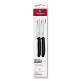 Victorinox 6.7833.B 11 cm Siyah 2'li Tırtıklı Blisterli Domates ve Sofra Bıçağı