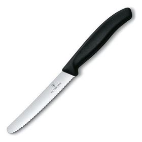Victorinox 6.7833 Siyah Swiss Classic 11Cm Domates ve Sosis Bıçağı