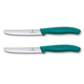 Victorinox 6.7834.2C1 Yeşil 2'li 11 cm Tırtıklı Domates Bıçağı
