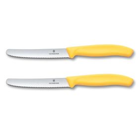Victorinox 6.7838.2C1 Sarı 2'li 11 cm Tırtıklı Domates Bıçağı