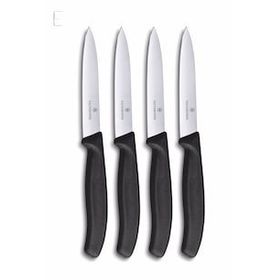 Victorinox 8 cm Düz 10 cm Tırtırlı Siyah 2'li Bıçak Seti