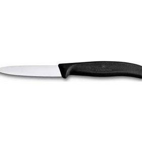 Victorinox 8 cm Sivri Ağızlı Siyah Soyma Bıçağı