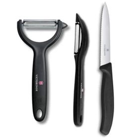 Victorinox BCKVCST01 Siyah 3'lü Soyacak Bıçak Seti
