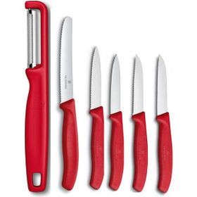 Victorinox Kırmızı 6 Adet Soyacak Bıçak Seti