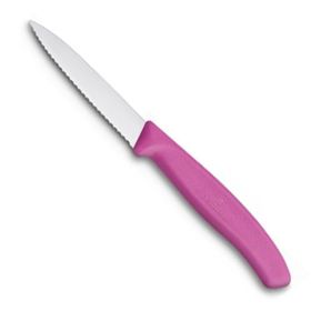 Victorinox Pembe 8 cm Tırtıklı Soyma Bıçağı