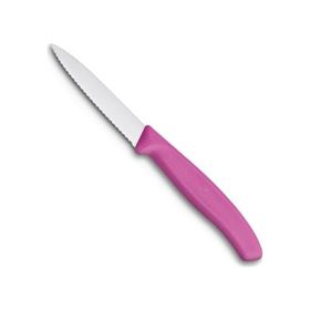 Victorinox Pembe 8 cm Tırtıklı Soyma Bıçağı