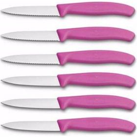 Victorinox Pembe Paslanmaz Tırtıklı Bıçaklı Sebze ve Meyve Soyucu