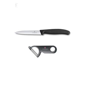 Victorinox Siyah Evrekala Özel Bıçak ve Soyacak Seti