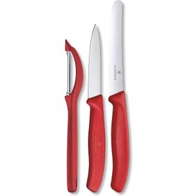 Victorinox Swiss Classic Kırmızı 3 Parça Soyma Bıçak Seti