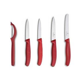 Victorinox Swissclassic Soyacaklı Kırmızı Bıçak Seti