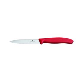 Victorinox Tırtıklı Sivri Kırmızı 10 cm Soyma Bıçağı