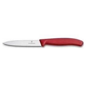 Victorinox Tırtıklı Sivri Kırmızı 10 cm Soyma Bıçağı