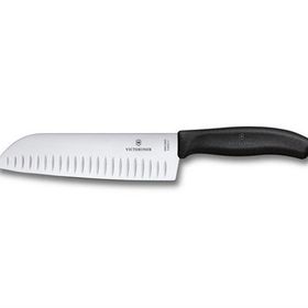 Victorinox VT6.8523.17B 17 cm Siyah Blisterli Kanallı Santoku Bıçağı