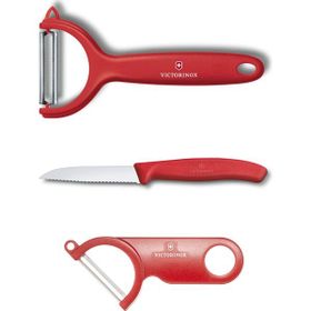 Victorinox VT674311 Kırmızı Soyacak ve Bıçak Seti