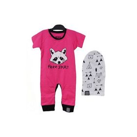 Victory 84783 Raccoon Şapkalı 3-6 Ay Siyah Bebek Tulumu