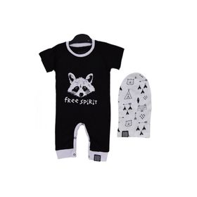 Victory 84783 Raccoon Şapkalı 3-6 Ay Siyah Bebek Tulumu