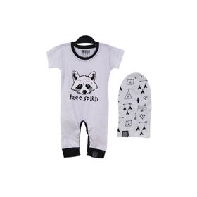 Victory 84783 Raccoon Şapkalı 3-6 Ay Siyah Bebek Tulumu