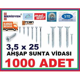 Vida 3.5x25 1000 Adet Sunta Vidası