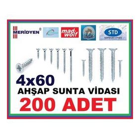 Vida 4x60 200 Adet Sunta Vidası