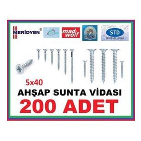 Vida 5x40 200 Adet Sunta Vidası