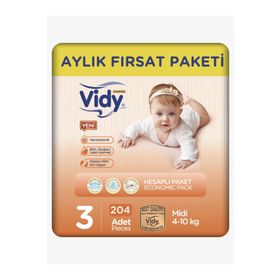 Vidy Baby Premium No:3 Midi Bebek Bezi