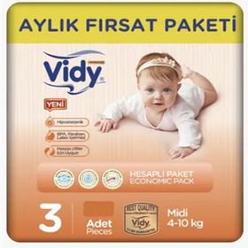 Vidy Baby Premium No:3 Midi Bebek Bezi