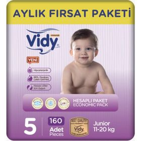 Vidy Baby Premium No:5 Junior 160 Adet Bebek Bezi
