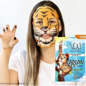 Vien 25 gr Kaplan Desenli E Vitaminli Kağıt Yüz Maskesi