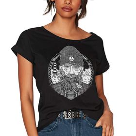 VIENTO Real Captain Siyah Kadın T-shirt