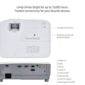 Viewsonic PA502SP DLP SVGA 800X600 3500AL HDMI 3D 22.000:1 Projeksiyon Cihazı
