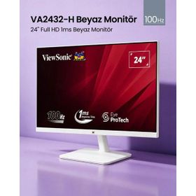 ViewSonic VA2432-H-W-2 23.8 inç 100Hz 1ms Beyaz Gaming Monitör