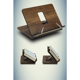 Vigo Wood Ahşap Ceviz Kitap Okuma ve Tablet Standı
