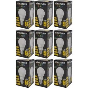 Viketled Beyaz-White 9 W 9'lu Set Led Ampül