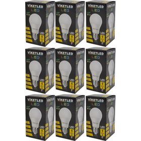 Viketled Beyaz-White 9 W 9'lu Set Led Ampül
