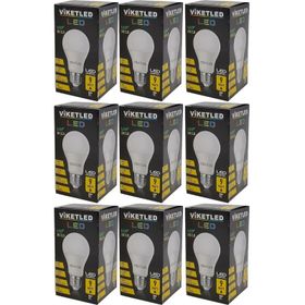 Viketled Beyaz-White 9 W 9'lu Set Led Ampül