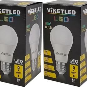 Viketled Beyaz White 9W 2'li Set Led Ampül
