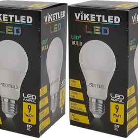 Viketled Beyaz White 9W 2'li Set Led Ampül