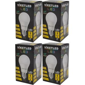 Viketled Beyaz White 9W 4'lü Set Led Ampül