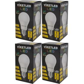 Viketled Beyaz White 9W 4'lü Set Led Ampül