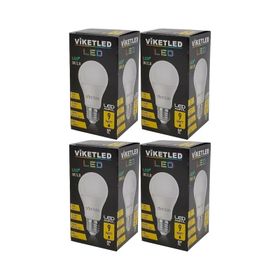 Viketled Beyaz White 9W 4'lü Set Led Ampül