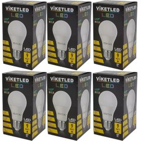 Viketled Beyaz White 9W 6'lı Set Led Ampül