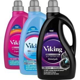 Viking Renkliler Hassas Ciltler ve Siyahlar 3x2.7 lt Sıvı Çamaşır Deterjanı
