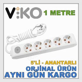 Viko 1 Metre Multi-let 5lİ Priz