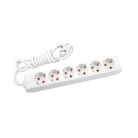Viko 1 Metre Multi-Let Altılı Beyaz Priz