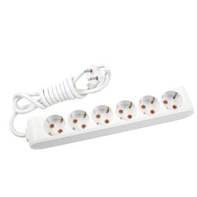 Viko 1 Metre Multi-Let Altılı Beyaz Priz