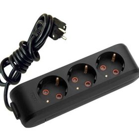Viko 1050190133303 Multiled 3 mt Topraklı Kablolu Çocuk Korumalı Siyah Üçlü Priz