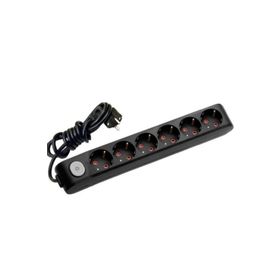 Viko 1050190137603 Multiled 3 mt Anahtarlı Topraklı Kablolu Çocuk Korumalı Siyah Altılı Priz