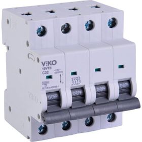 Viko 10Vtb-4C32 Trifaze Nötr Kesmeli 4X32A C Tipi Otomatik Sigorta
