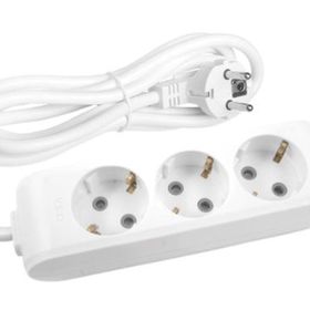 Viko 3x1,5 mm Uzatma Siyah 3'lü Anahtarlı Priz