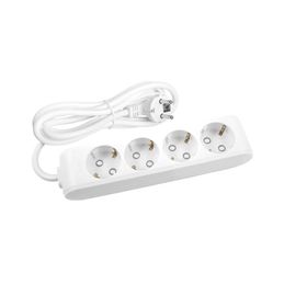 Viko 90 11 34 05 Multi-let Beyaz 5 Metre Topraklı Klemensli Çocuk Korumalı Dörtlü Priz